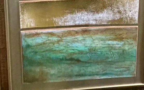 Monumental 69-Inch John-Richard Still Water Vertical Triptych - Textured Landscape Fine Art