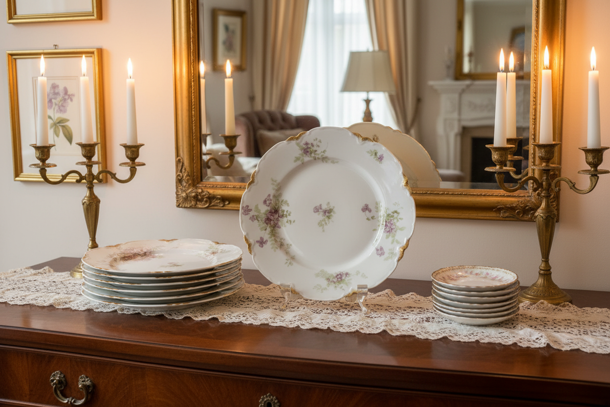12-Piece Haviland & Elite Works Limoges Floral Collection in Home