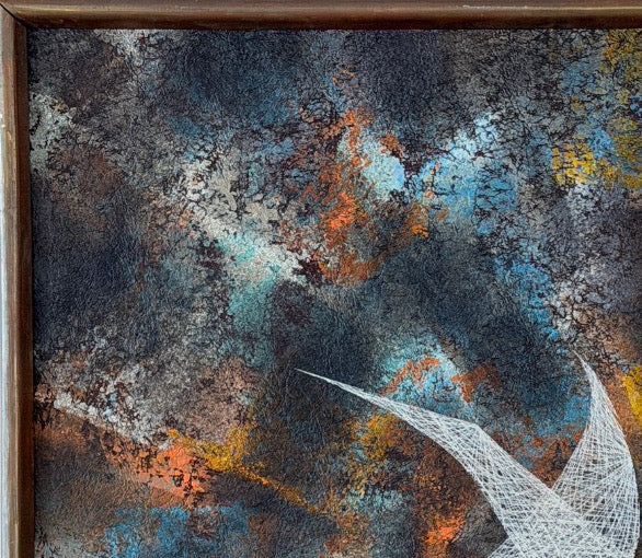 Original Leonardo Nierman Painting Bird In Flight Large 1959 Oil On Masonite Modernist Statement Piece - 50” x 41”