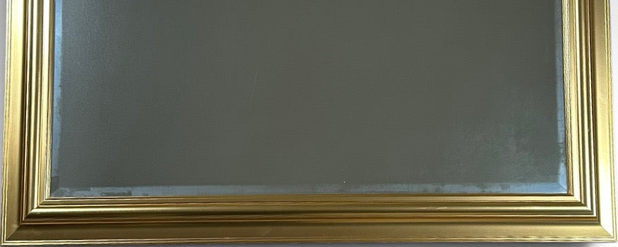 Large Contemporary Traditional Gold Gilt Beveled Glass Rectangular Wall Mirror