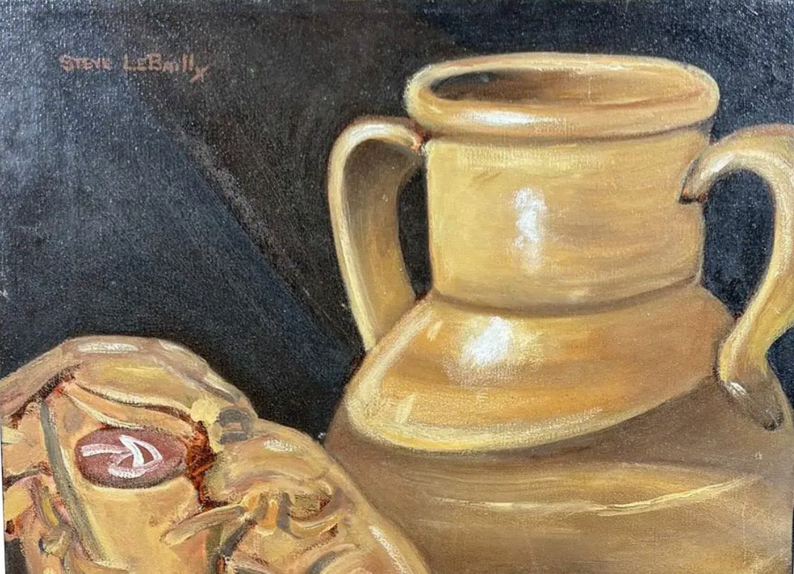 Large 16" x 20" Signed Steve LeBailly Original Oil – "Americana Still Life"
