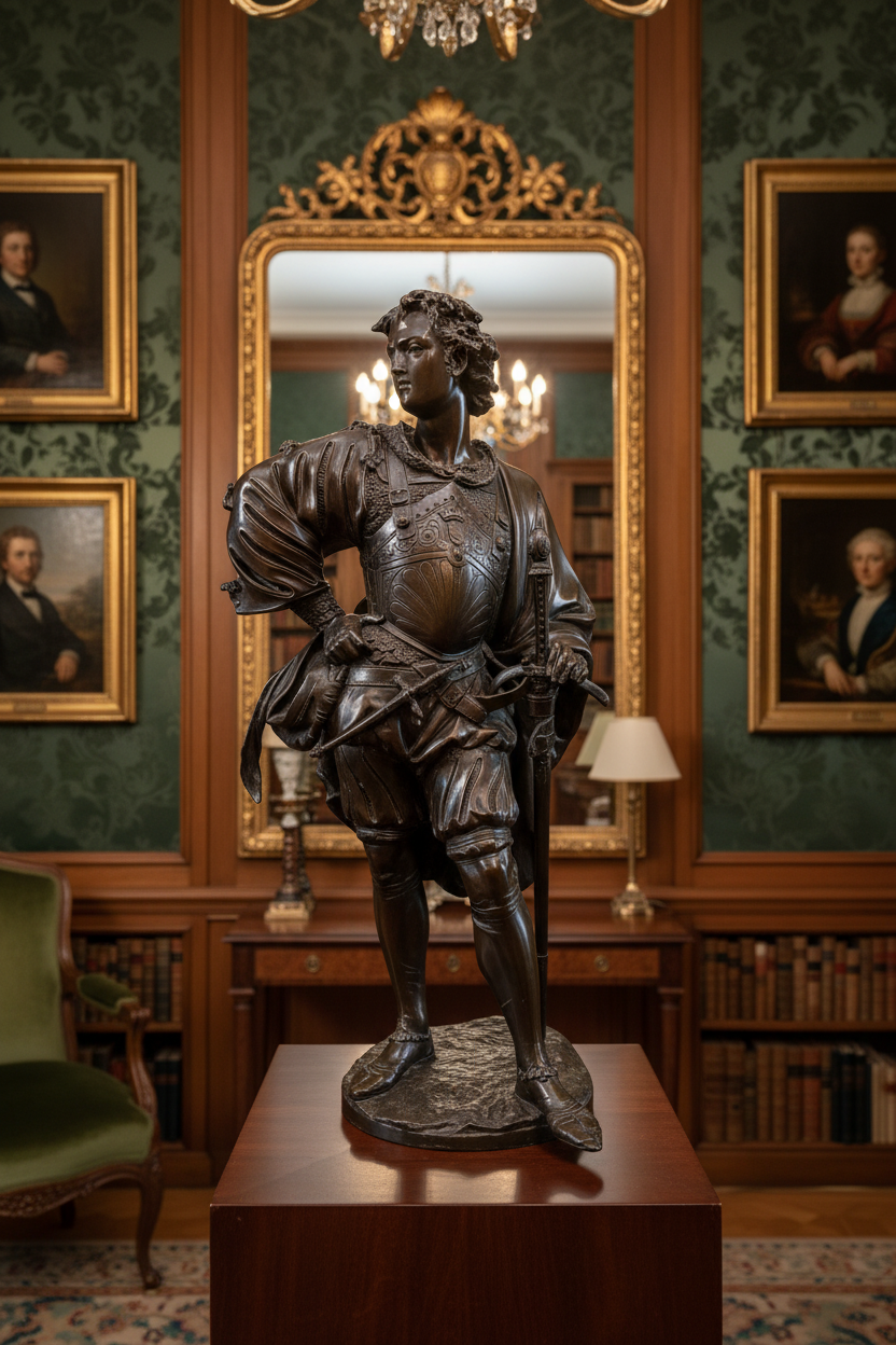 19th Century French Bronze Sculpture in Museum Setting