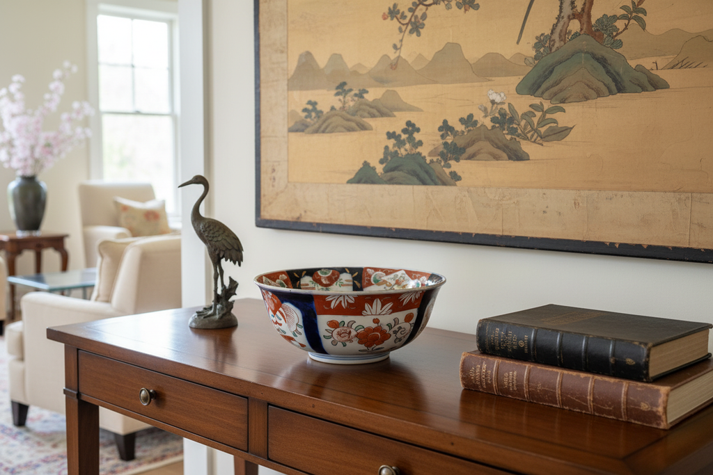 19th Century Japanese Imari Kinrande Bowl in home