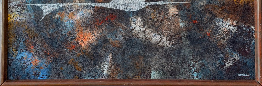 Original Leonardo Nierman Painting Bird In Flight Large 1959 Oil On Masonite Modernist Statement Piece - 50” x 41”