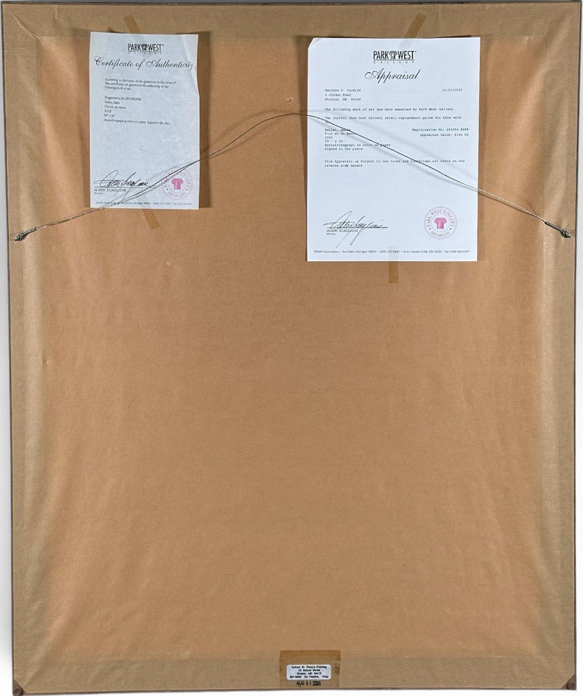 Framed Emile Bellet D'or Et De Reve Signed Seriolithograph With Certificate of Authenticity