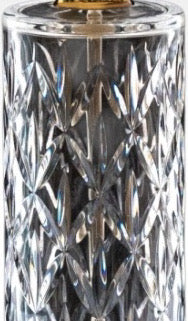 Vintage Waterford Cut Crystal Table Lamp With Custom Agate Drum Shade