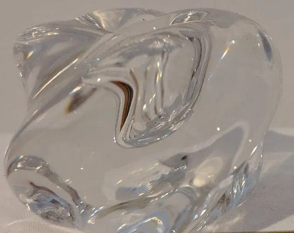 1970s Saint-Louis France "Veronique" Crystal Twist Candlesticks - Pair