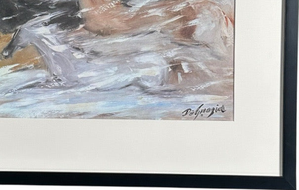 Vintage Ettore Ted DeGrazia Free as the Wind Framed Southwestern Horse Art Print