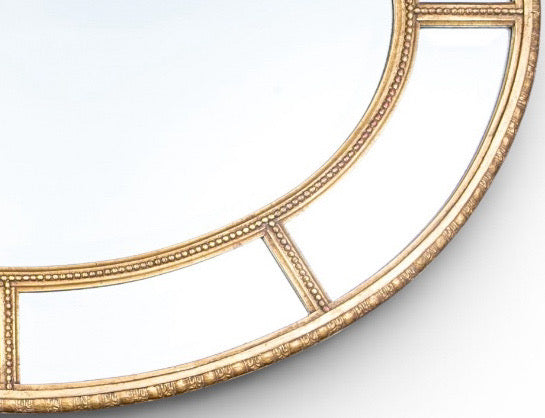 Authentic Friedman Brothers Adams Style Segmented Oval Gilt Mirror