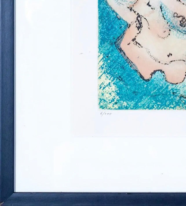 Rare Signed 1973 Dorothea Tanning Surrealist Color Etching En Chair Et En Or Limited Edition 6/100