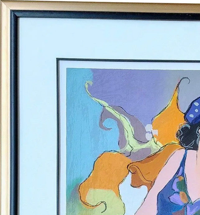 Large Signed Itzchak Tarkay Serigraph - Elegance III - Limited Edition 75/350 - Seated Woman Fine Art