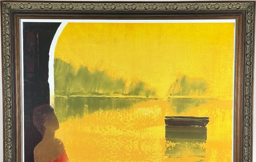 Framed Emile Bellet D'or Et De Reve Signed Seriolithograph With Certificate of Authenticity
