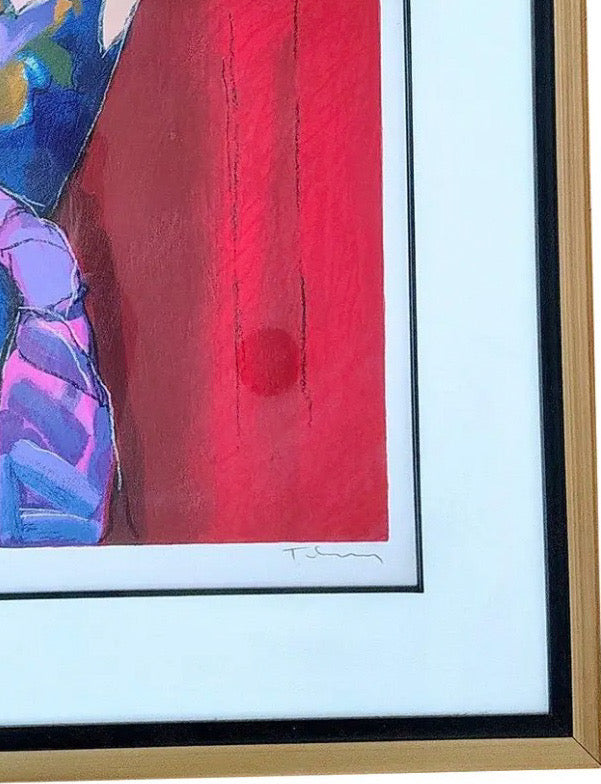 Large Signed Itzchak Tarkay Serigraph - Elegance III - Limited Edition 75/350 - Seated Woman Fine Art