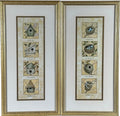 Vintage Nancy J Shumaker Pallan Bird Beginnings Seasonal Framed Prints Pair