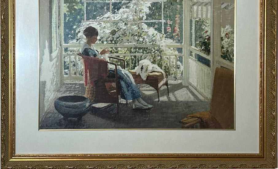 John Sharman At the End of the Porch Framed Impressionist Fine Art Print