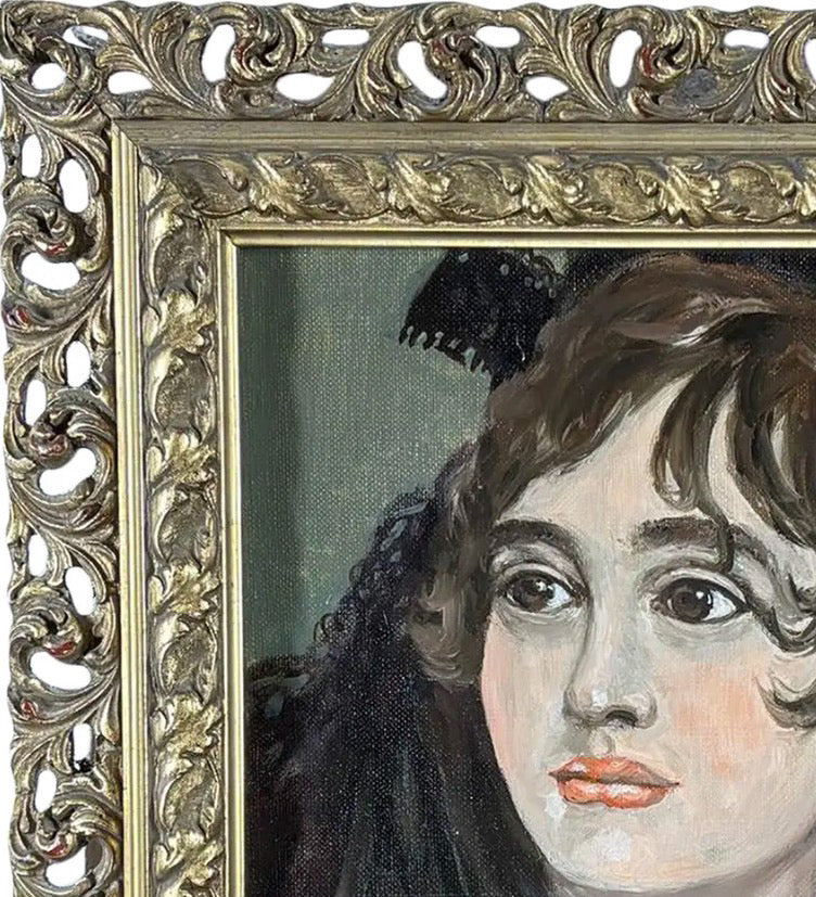 Original Stephen LeBailly Oil Study – "Memory of Goya" in Gilded Frame