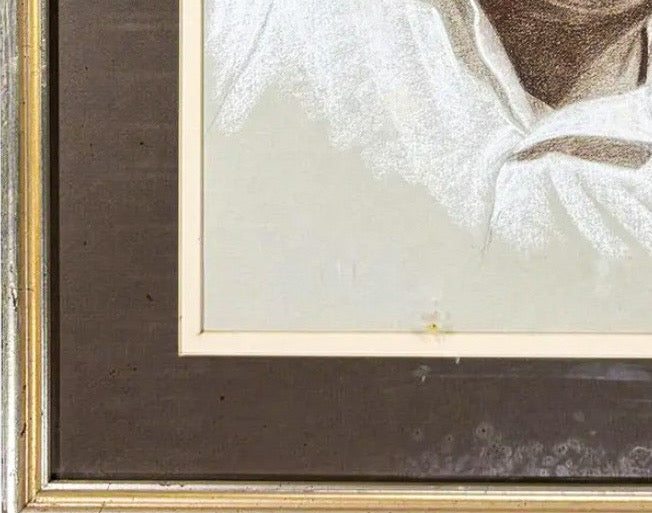 Vintage 1971 Woodi Ishmael Signed Original Pastel Portrait Of A Man