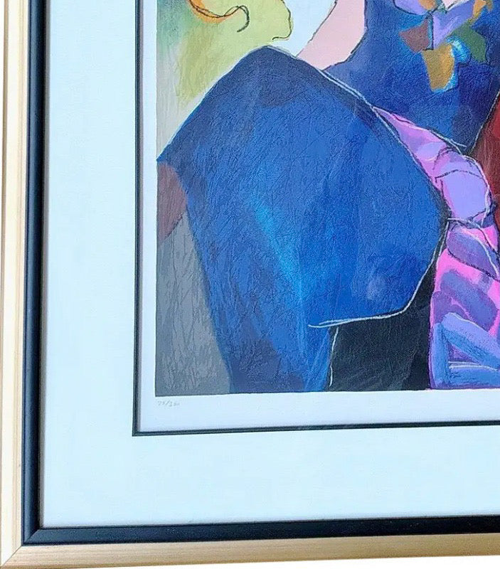 Large Signed Itzchak Tarkay Serigraph - Elegance III - Limited Edition 75/350 - Seated Woman Fine Art