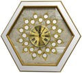 Large 32" Vintage Empire Art Products Hollywood Regency Mirrored Wall Clock