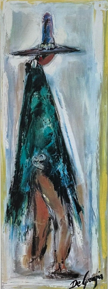 Vintage Framed Ted DeGrazia Mid-Century Southwestern Lithograph Prints Navajo Bride And Groom Pair