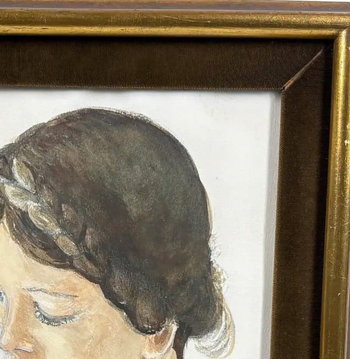 1973 Steve Le Bailly Original Portrait Watercolor - "Study of a Head"