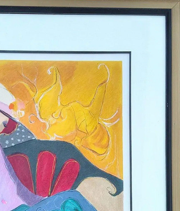 Impressive Hand-Signed Itzchak Tarkay Serigraph - Seated Lady in Purple - Limited Edition 75/350