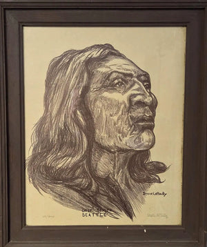 1980s Steve LeBailly Signed Chief Sealth Limited Edition Print #25/2000