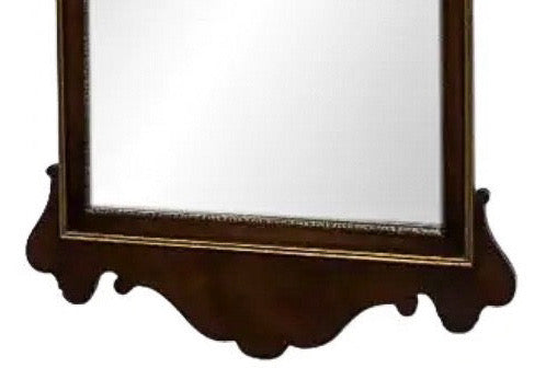 Large Federal Style Mahogany and Gilt Constitution Mirror with Urn and Wheat Finial