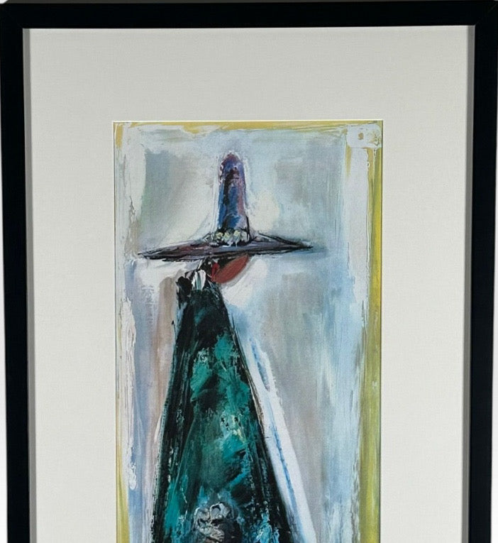 Vintage Framed Ted DeGrazia Mid-Century Southwestern Lithograph Prints Navajo Bride And Groom Pair