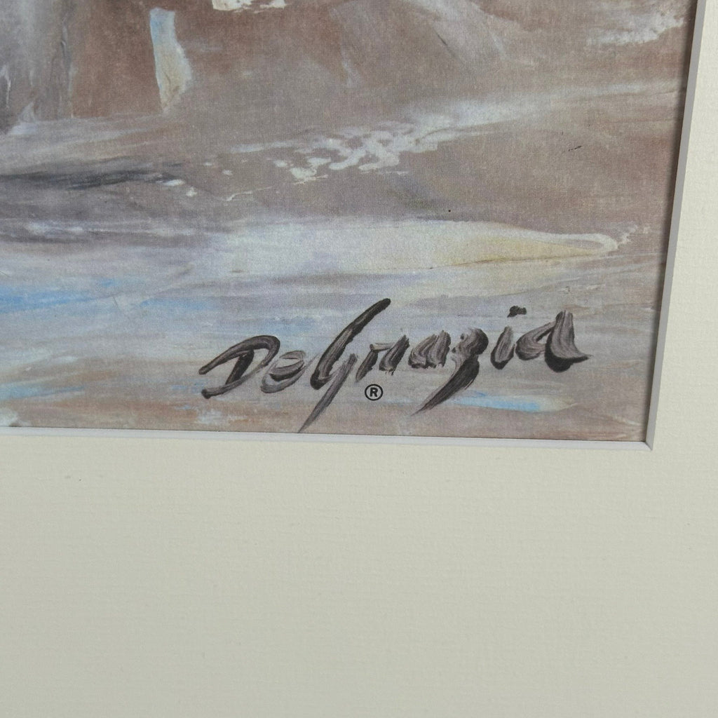 Vintage Ettore Ted DeGrazia Free as the Wind Framed Southwestern Horse Art Print