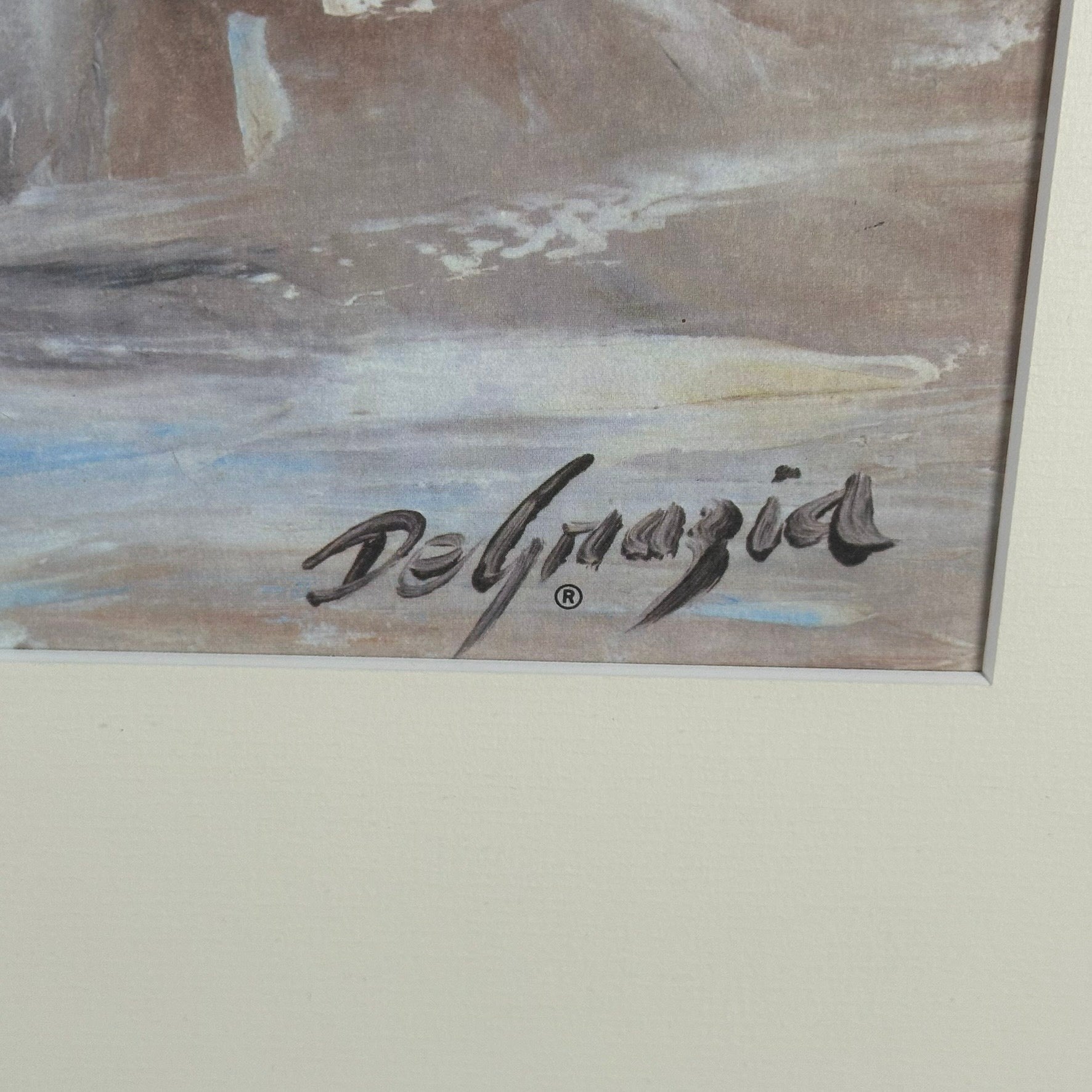 Vintage Ettore Ted DeGrazia Free as the Wind Framed Southwestern Horse Art Print