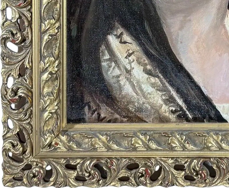 Original Stephen LeBailly Oil Study – "Memory of Goya" in Gilded Frame
