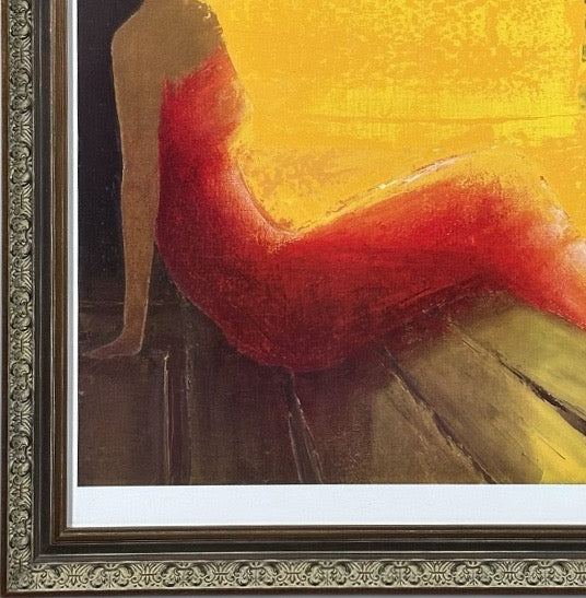 Framed Emile Bellet D'or Et De Reve Signed Seriolithograph With Certificate of Authenticity