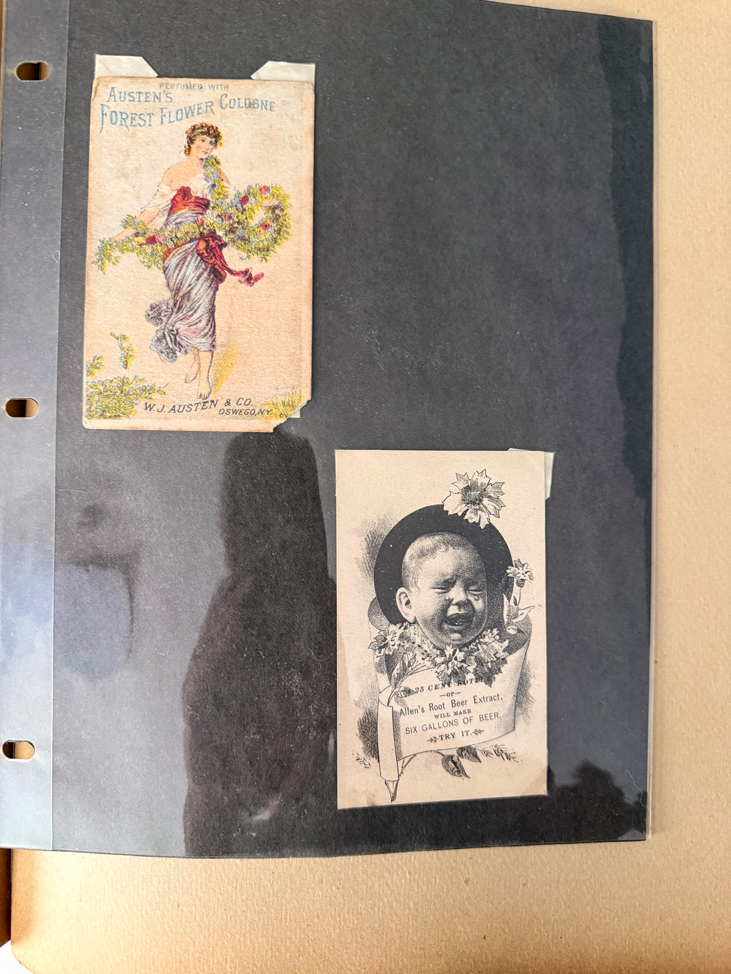 Rare 1880s Victorian Trade Card Album - Merchant’s Gargling Oil BASEBALL Set - Black Americana - Patent Medicine - Peacock Cover