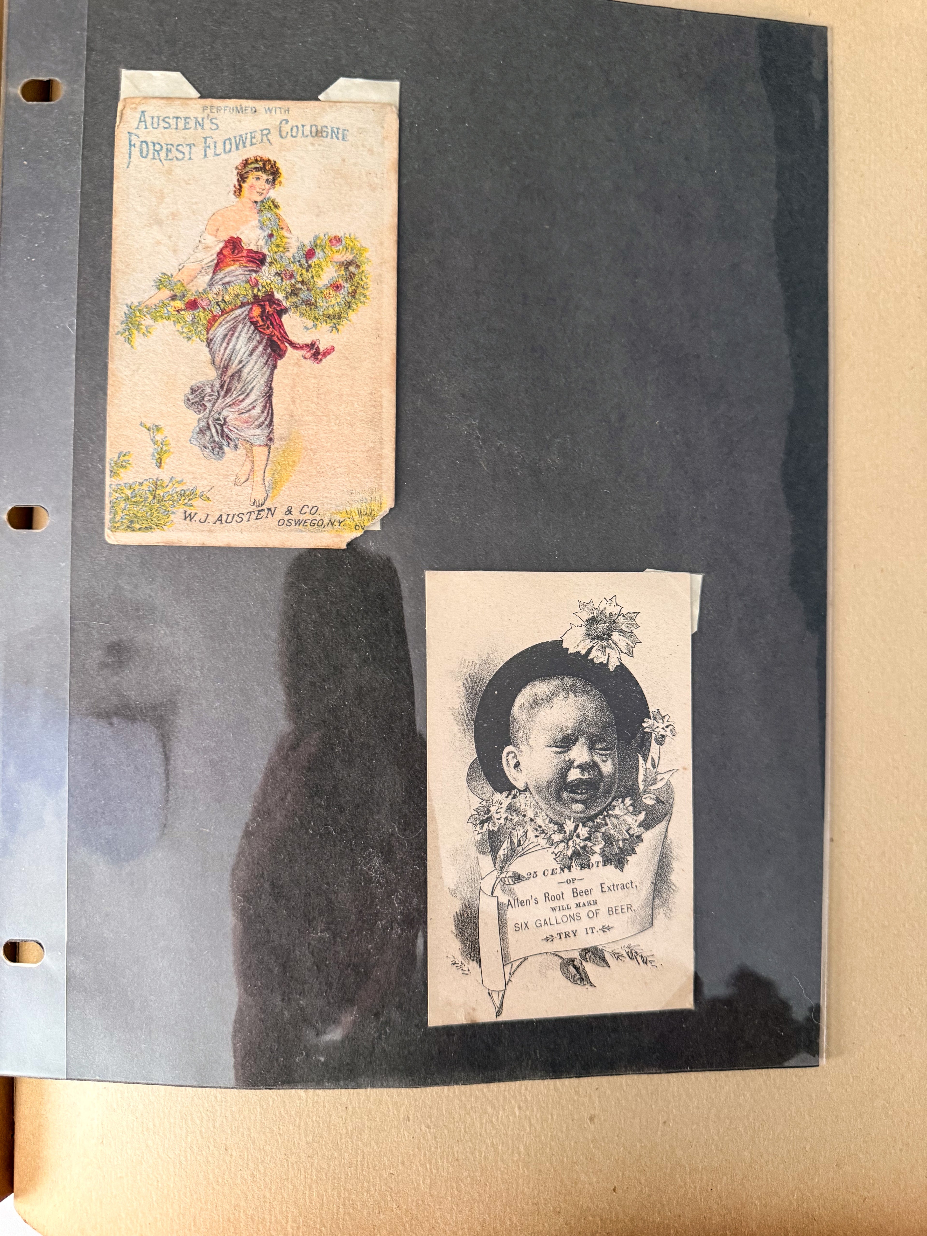 Rare 1880s Victorian Trade Card Album - Merchant’s Gargling Oil BASEBALL Set - Black Americana - Patent Medicine - Peacock Cover