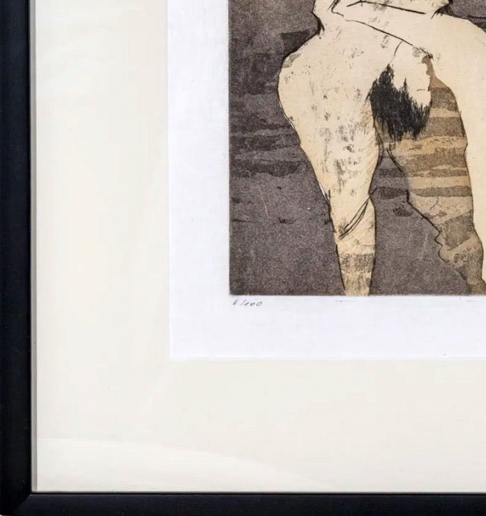 Rare Signed 1973 Dorothea Tanning Surrealist Etching “En Chair Et en Or” Limited Edition 6/100