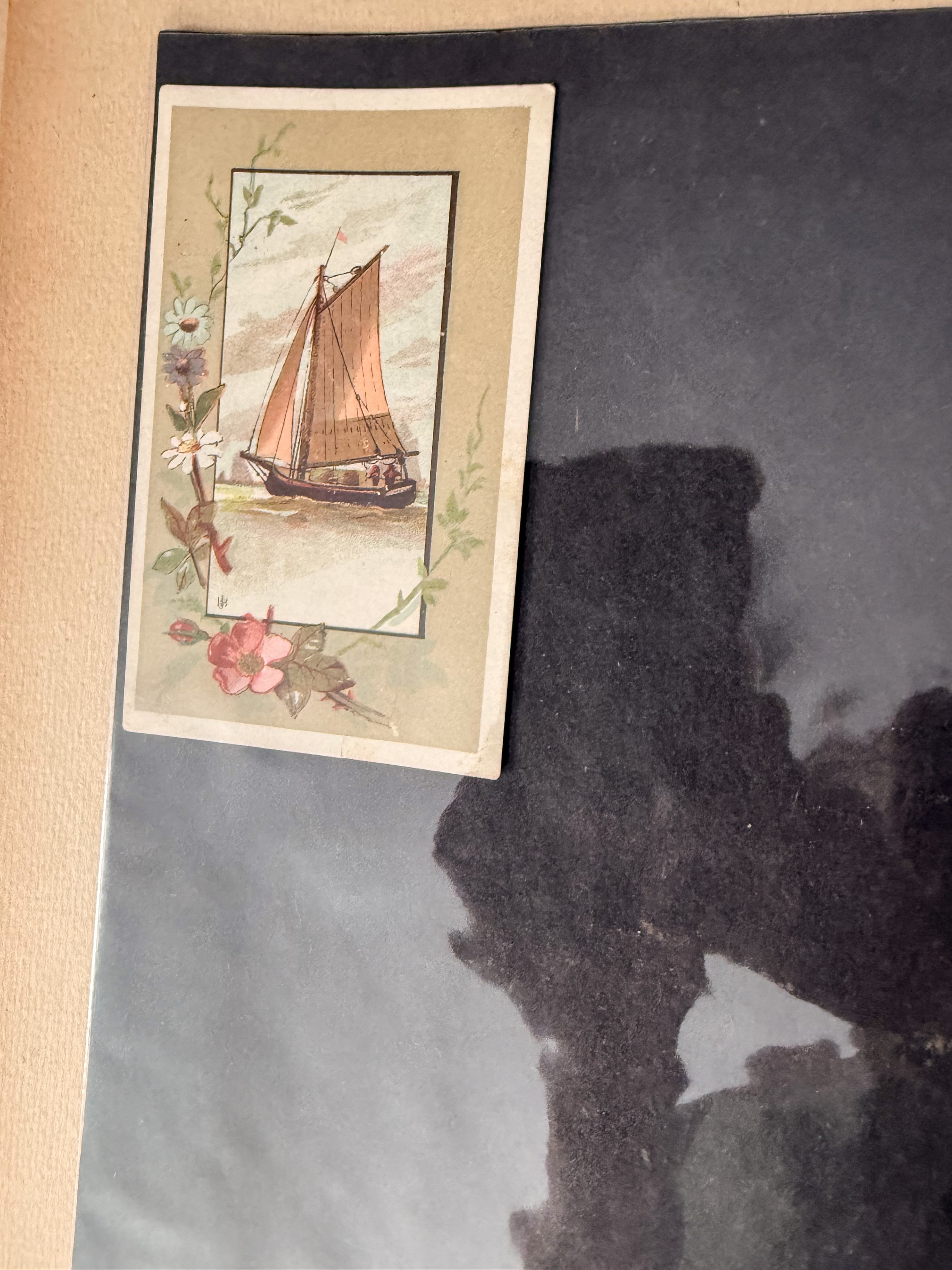 Rare 1880s Victorian Trade Card Album - Merchant’s Gargling Oil BASEBALL Set - Black Americana - Patent Medicine - Peacock Cover