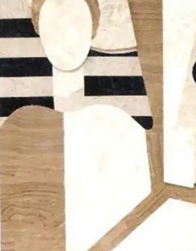 Large 42-Inch Postmodern Cubist Tessellated Stone Relief Sculpture - Marquis Collection of Beverly Hills - After Juan Gris