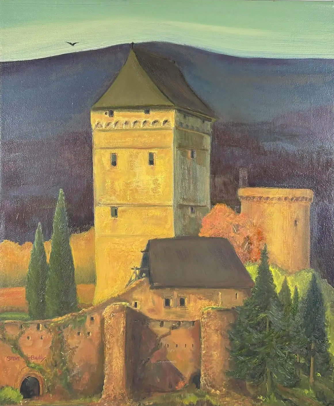 "Home to Roost" - Original Oil on Canvas by Steve Le Bailly