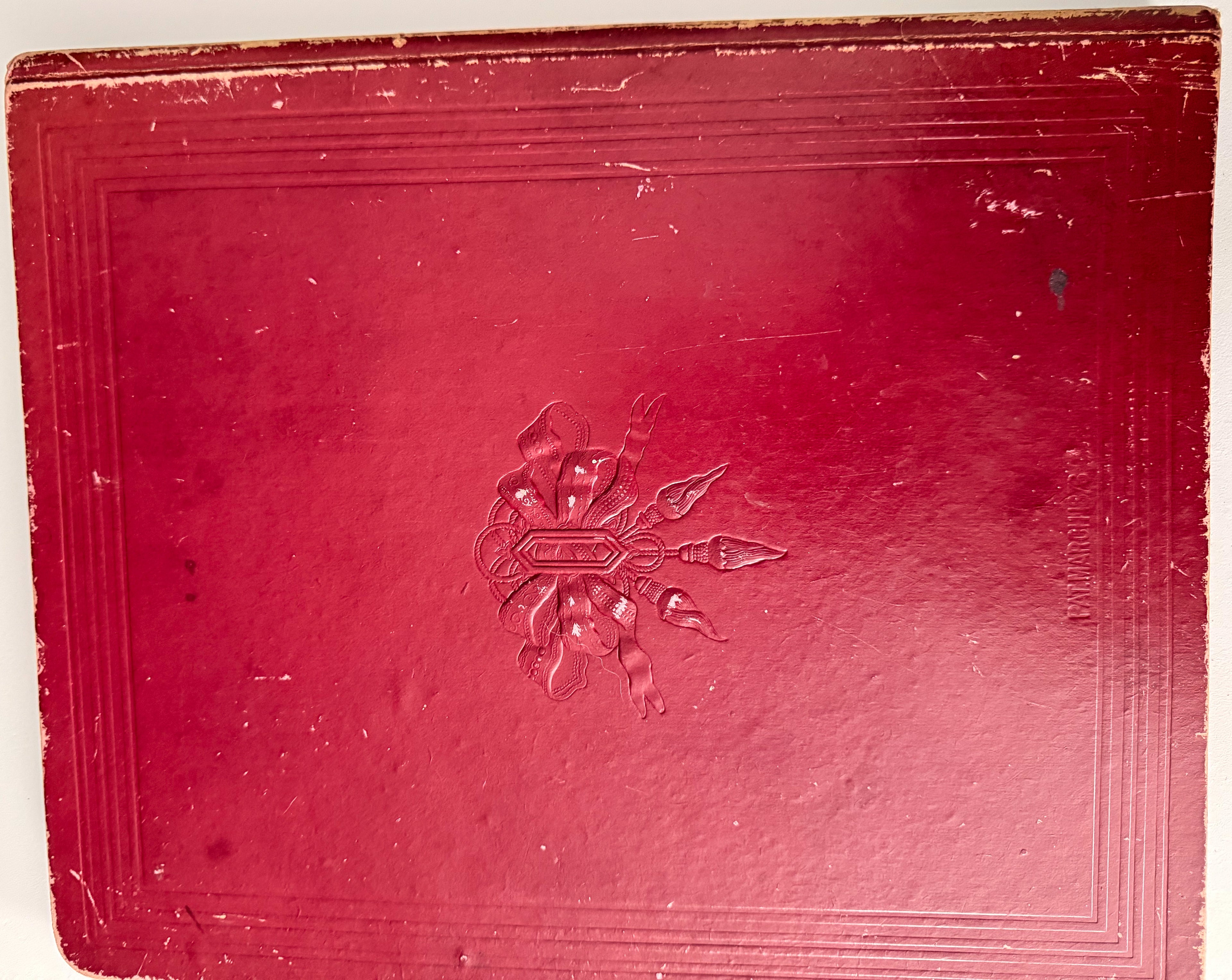 Rare 1880s Victorian Trade Card Album - Merchant’s Gargling Oil BASEBALL Set - Black Americana - Patent Medicine - Peacock Cover