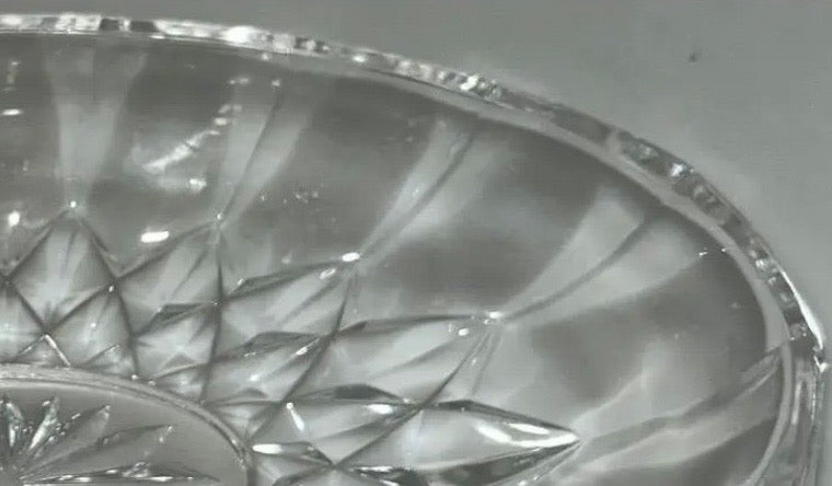 1980s Val Saint Lambert Belgian Crystal "Imperial" Centerpiece Bowl
