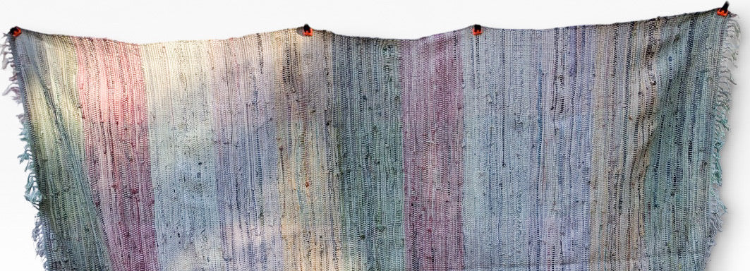 Large Antique American Woven Textile Wall Hanging 5x7