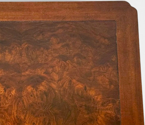 Vintage Drexel Heritage Ming Treasure Burlwood Asian Modern Side Table