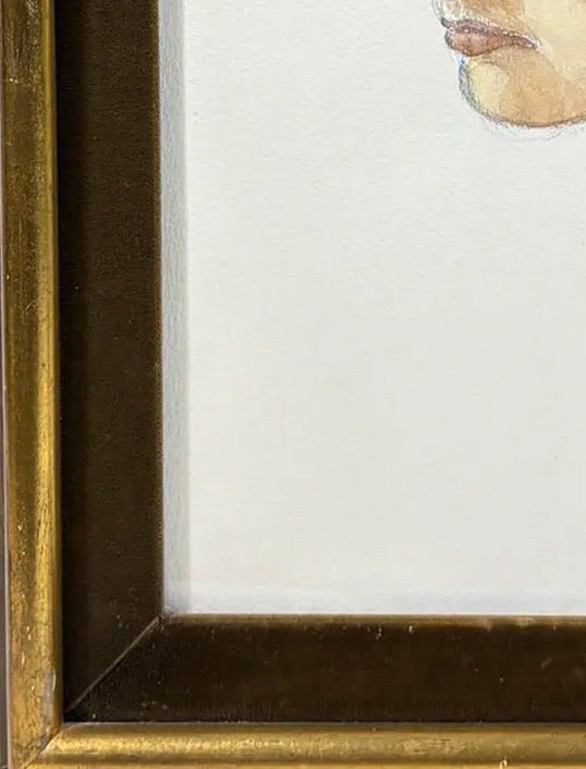 1973 Steve Le Bailly Original Portrait Watercolor - "Study of a Head"
