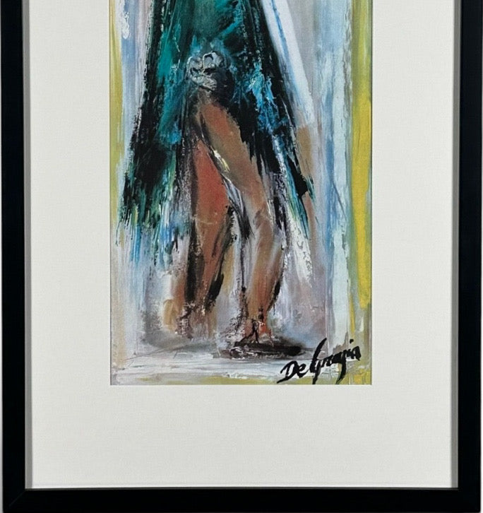 Vintage Framed Ted DeGrazia Mid-Century Southwestern Lithograph Prints Navajo Bride And Groom Pair