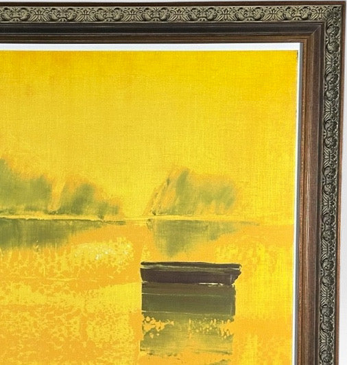 Framed Emile Bellet D'or Et De Reve Signed Seriolithograph With Certificate of Authenticity