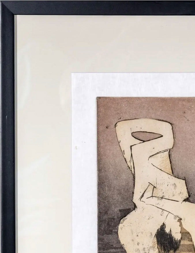Rare Signed 1973 Dorothea Tanning Surrealist Etching “En Chair Et en Or” Limited Edition 6/100