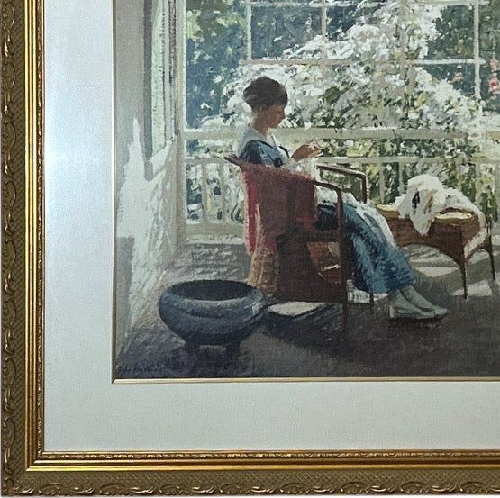 John Sharman At the End of the Porch Framed Impressionist Fine Art Print