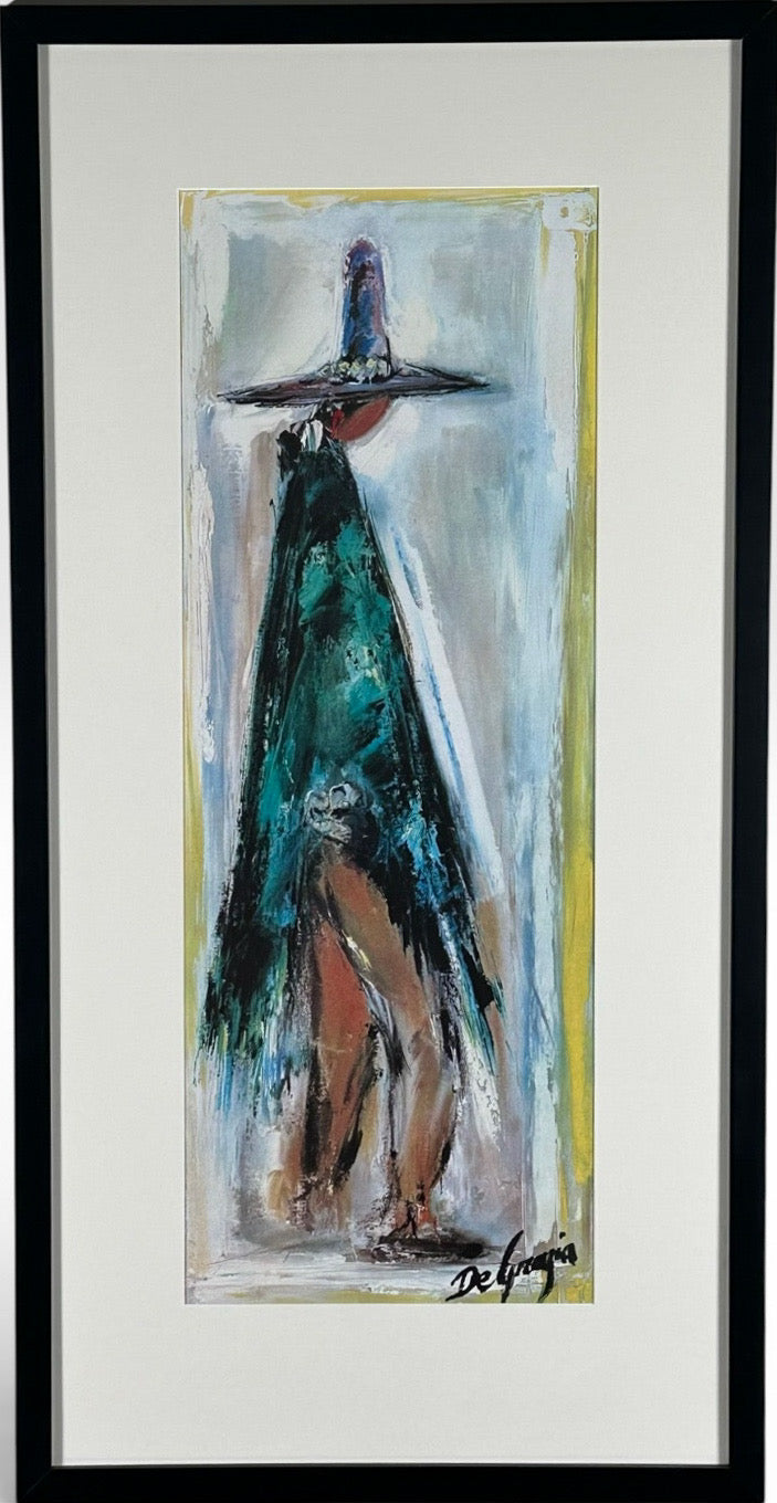 Vintage Framed Ted DeGrazia Mid-Century Southwestern Lithograph Prints Navajo Bride And Groom Pair