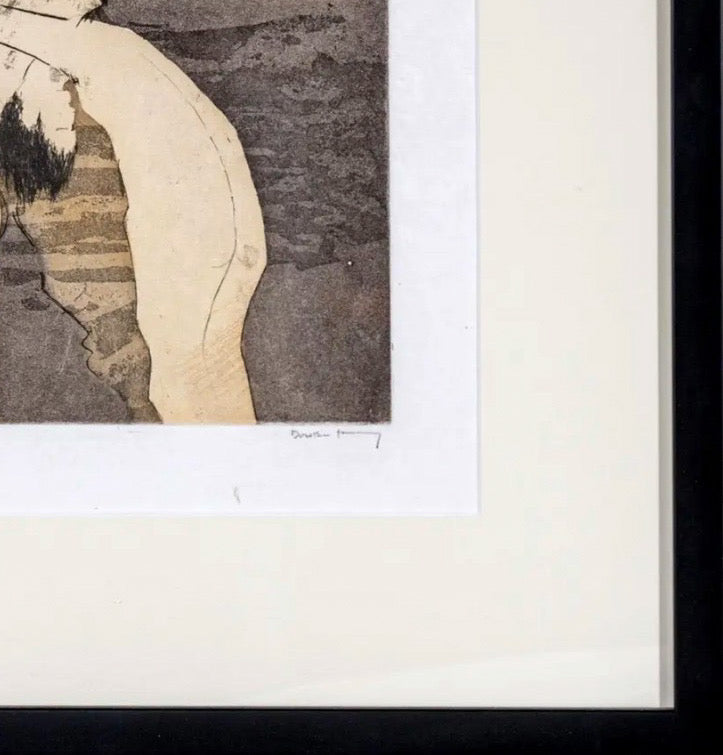 Rare Signed 1973 Dorothea Tanning Surrealist Etching “En Chair Et en Or” Limited Edition 6/100